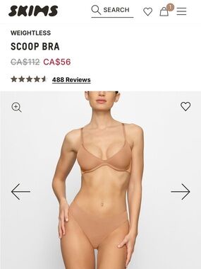 New SKIMS Scoop Bra in Ochre